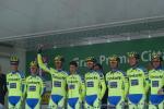 Team Tinkoff Saxo bei der Teamprsentation vor dem Start in Lugano