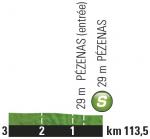 Hhenprofil Tour de France 2016 - Etappe 11, Zwischensprint