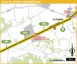 Streckenverlauf Tour de France 2016 - Etappe 14, Zwischensprint
