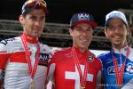 das Podium der Schweizer Meisterschaften Elite international - Pirmin Lang - Sieger Jonathan Fumeaux - Steve Morabito