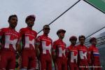Team Katusha bei der Teampräsentation in Como