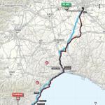 Streckenkarte von Milano - Sanremo 2017