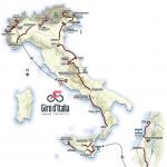 Präsentation Giro d Italia 2018: Die Streckenkarte