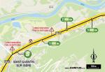 Streckenverlauf Tour de France 2018 - Etappe 13, Zwischensprint
