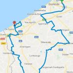 Streckenverlauf Bredene Koksijde Classic 2019, erste 160,69 km