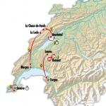 Streckenpräsentation der Tour de Romandie 2019: Karte