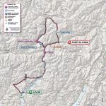 Die alte Streckenkarte der 16. Etappe des Giro dItalia