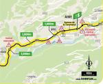 Streckenverlauf Tour de France 2020 - Etappe 18, Zwischensprint