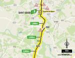 Streckenverlauf Tour de France 2021 - Etappe 19, Zwischensprint