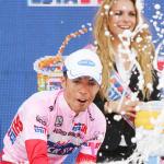 Giovanni Visconti (Quickstep) feiert  rosa Trikot, 8. Etappe, 91. Giro d\' Italia, Foto: Sabine Jacob