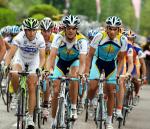 Vincenzo Nibali, Andreas Kloeden, Alberto Contador, Riccardo Ricco, 91. Giro d\'Italia, 14. Etappe, Foto: Sabine Jacob