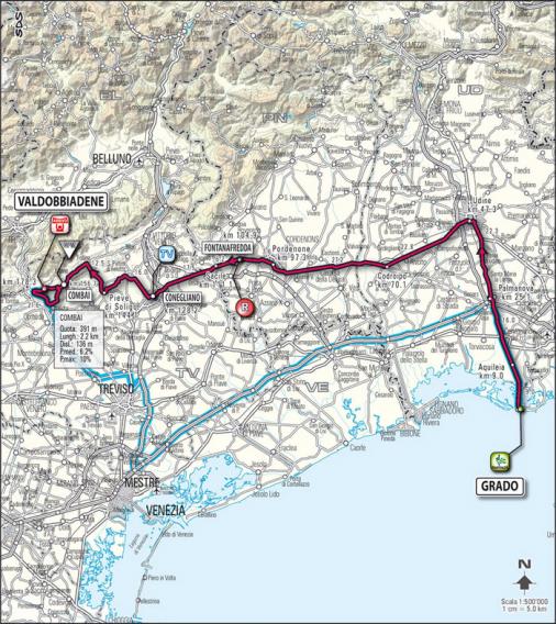 Streckenverlauf Giro dItalia 2009 - Etappe 3
