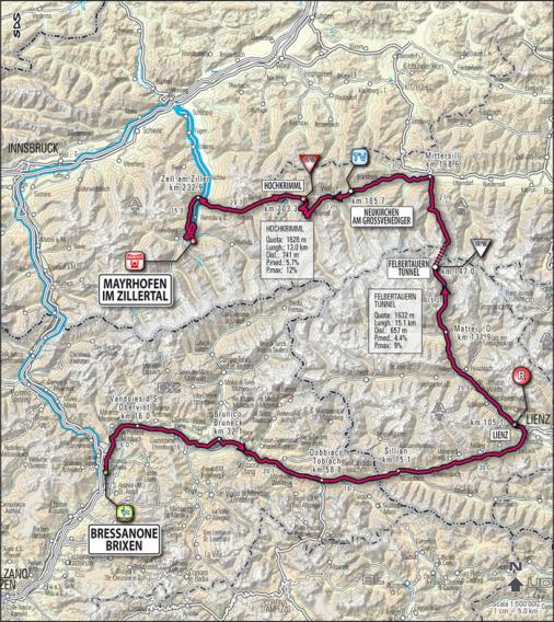 Streckenverlauf Giro dItalia 2009 - Etappe 6