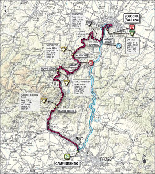 Streckenverlauf Giro dItalia 2009 - Etappe 14