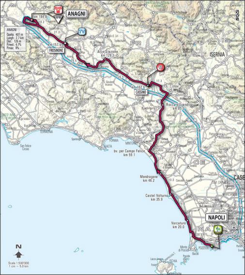 Streckenverlauf Giro dItalia 2009 - Etappe 20