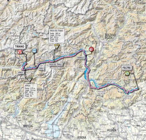 Streckenverlauf Giro dItalia 2011 - Etappe 17