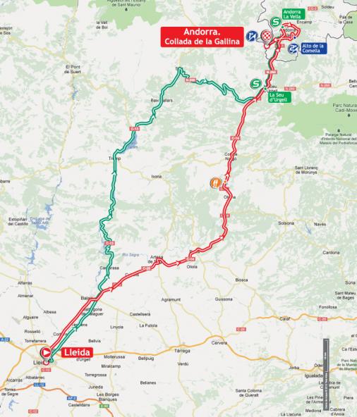 Streckenverlauf Vuelta a Espaa 2012 - Etappe 8