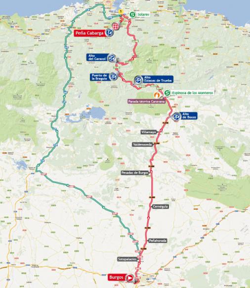 Streckenverlauf Vuelta a Espaa 2013 - Etappe 18