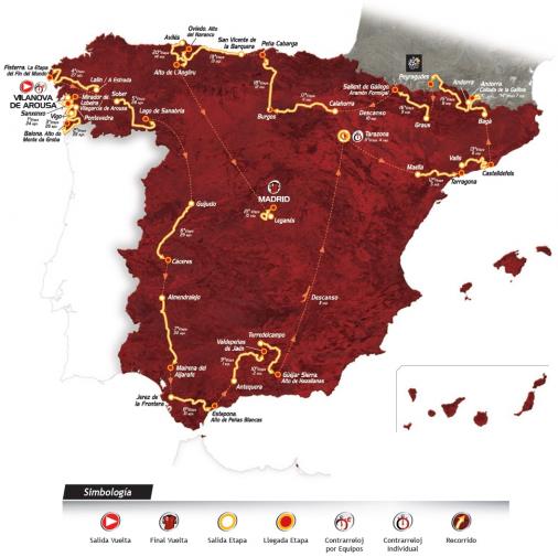 Streckenverlauf Vuelta a Espaa 2013