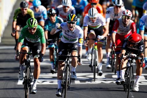 Der mehrmalige Giro- und Vuelta-Etappensieger Sam Bennett ist erstmals bei der Tour de France erfolgreich (Foto: twitter.com/deceuninck_qst)