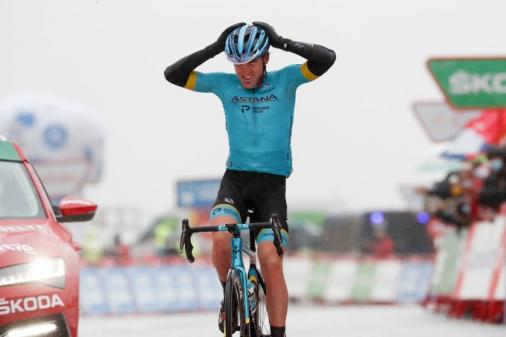 Etappe 6: Ion Izagirre, bereits Giro- und Tour-Etappensieger, gewinnt die Bergankunft in Aramn Formigal (Foto: twitter.com/lavuelta)