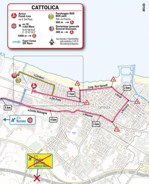 Streckenverlauf Giro dItalia 2021 - Etappe 5, Zielankunft