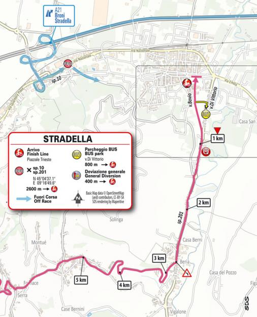 Streckenverlauf Giro dItalia 2021 - Etappe 18, Zielankunft