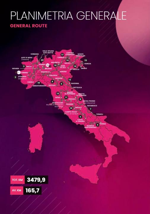 Streckenverlauf Giro dItalia 2021