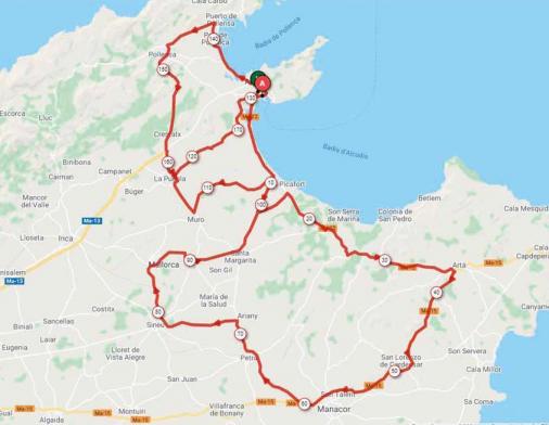 Streckenverlauf Trofeo Alcudia - Port dAlcudia 2021