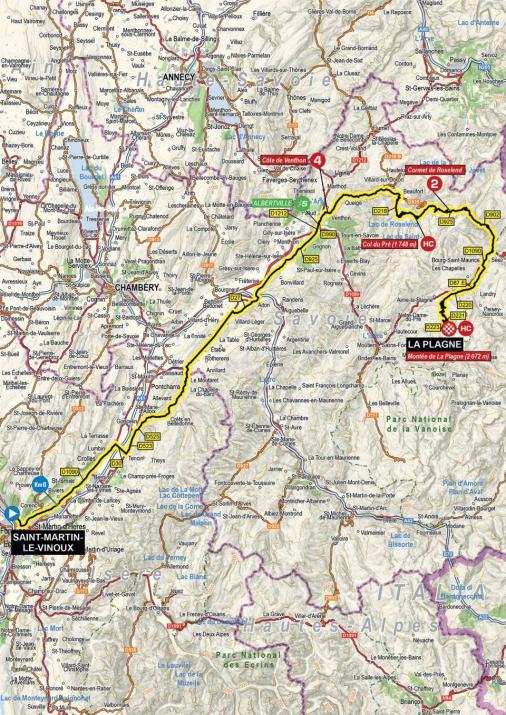 Streckenverlauf Critrium du Dauphin 2021 - Etappe 7
