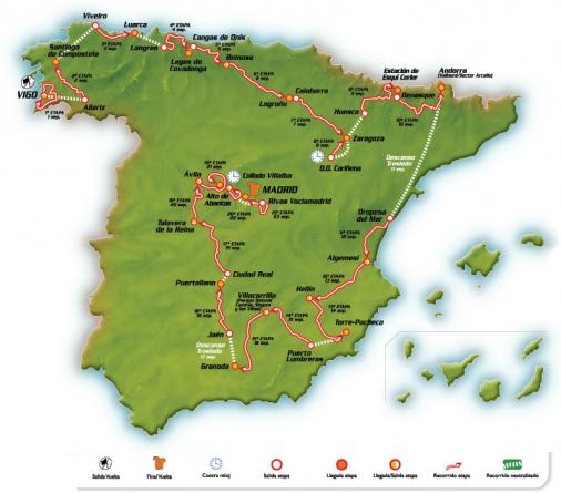 Streckenverlauf Vuelta a Espaa 2007